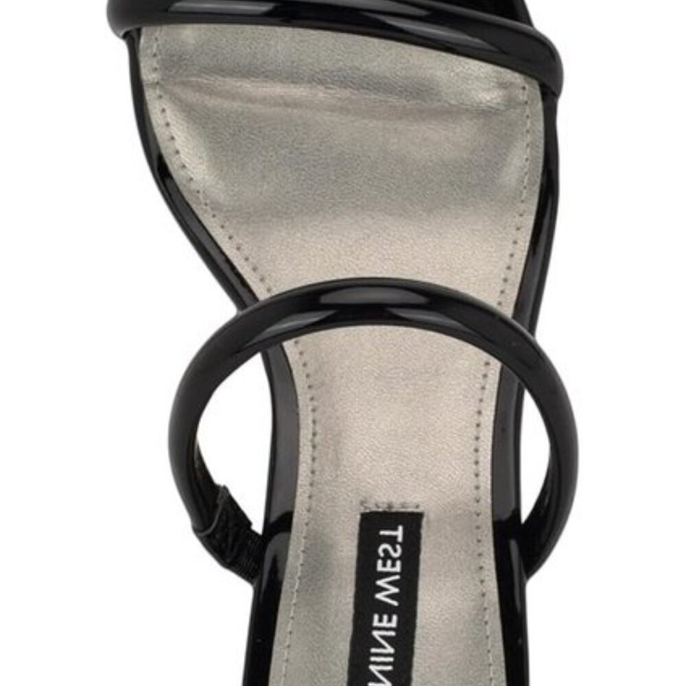 Nine West Berri Patent Strappy Kitten Heel Sandals Black Women’s Size 9 NIB - Picture 2 of 8